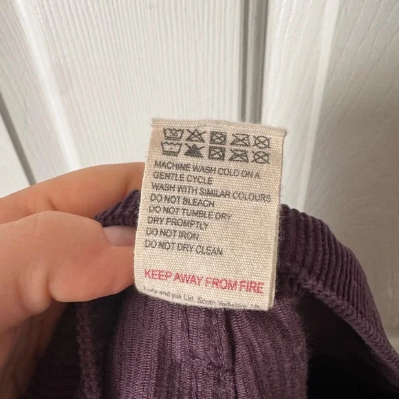 💜 Lucy & Yak Drew Trousers - Organic Corduroy, Plum Perfect - Women's Size 22 - Picture 7 of 7
